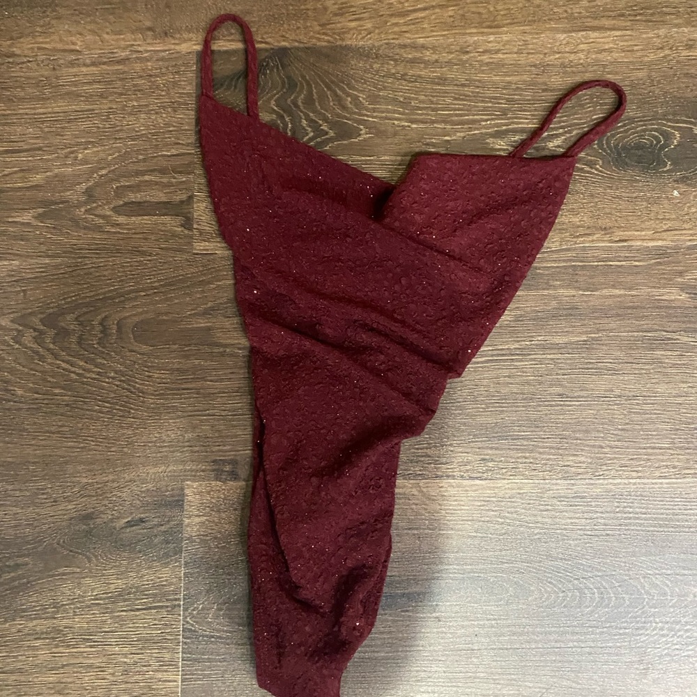Sparkly red bodysuit